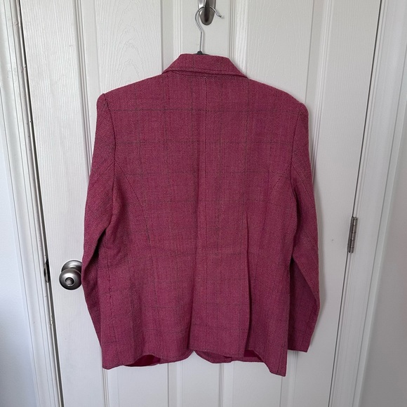 J.G. Hook - Vintage Red & Black Window Pane Blazer - Picture 3 of 5